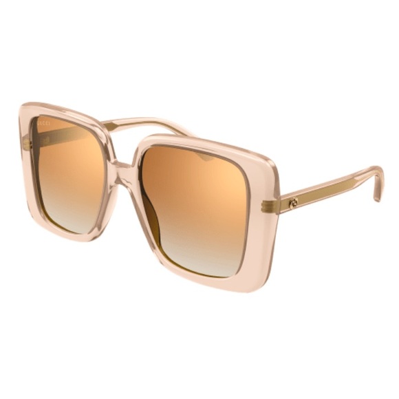 NEW GUCCI SQUARE WOMEN BEIGE GG1314S 005  SUNGLASSES - Picture 2 of 9